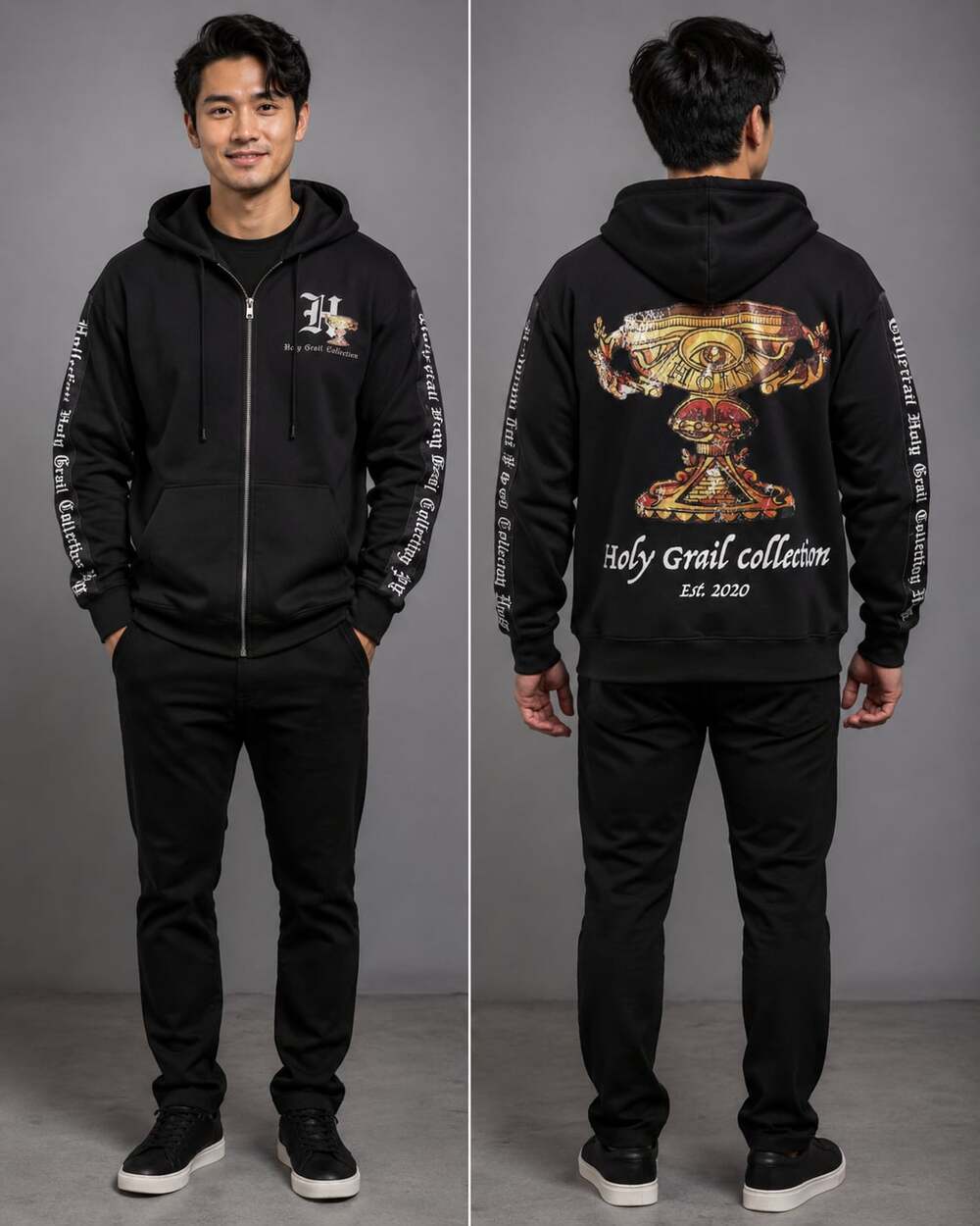 Holy Grail Collection Est. 2020 Graphic Full-Zip Hoodie
M128